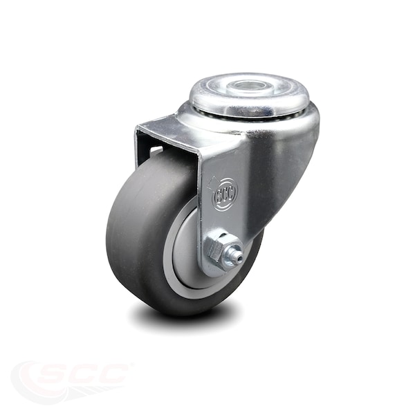 3 Inch Thermoplastic Rubber Wheel Swivel Bolt Hole Caster